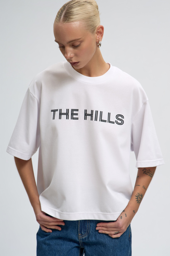 Футболка хлопковая белая The Hills